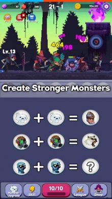 Merge Monster - Idle Puzzle RPG (МОД, много денег) скриншот 2